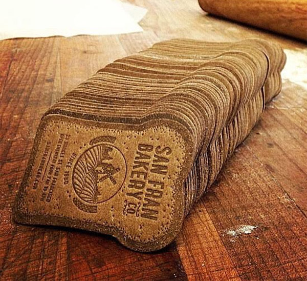 Business Card Looks Slice of Bread | San Fran Bakery - Print - THE AD