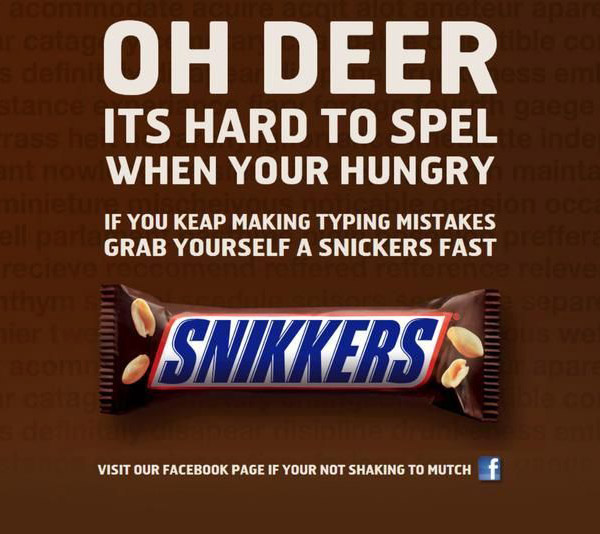 Intentional Errors in Advertising | Snickers THE BIG AD