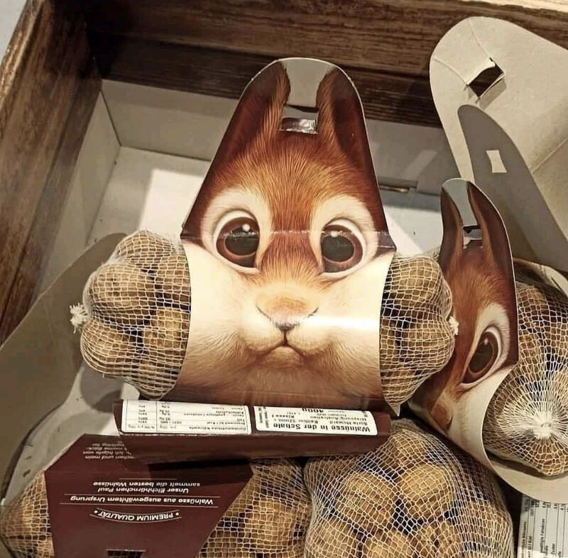 Great Packaging Design | Walnuts Stored in Chipmunks Cheeks - THE BIG AD