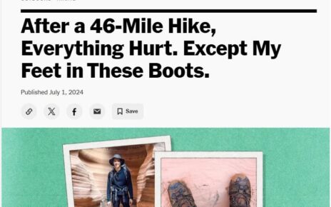 example of a great headline - nytimes hiking boots